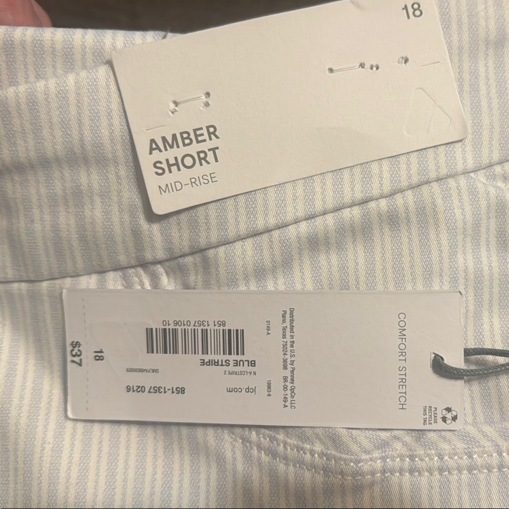 Liz Claiborne Blue Striped Shorts